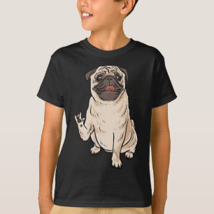 Camiseta ILY PUG DOG ASL Gesture Deaf Hearing Loss Awa