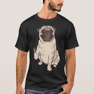 Camiseta ILY PUG DOG ASL Gesture Deaf Hearing Loss Awa