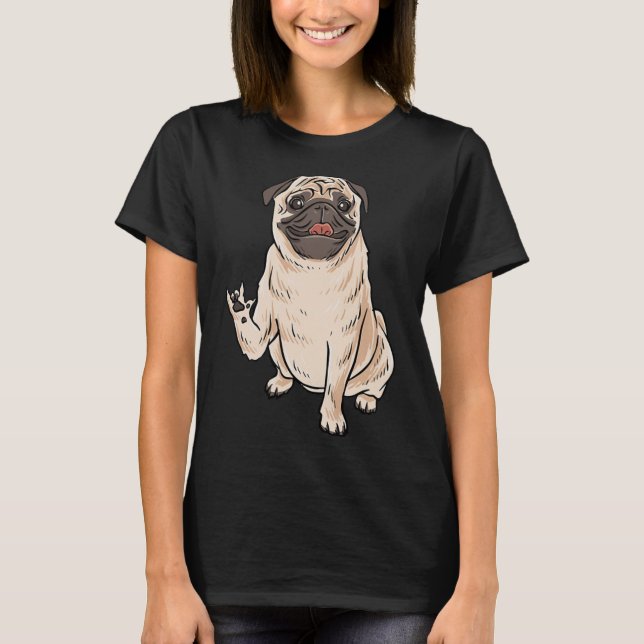 Camiseta Ily Pug Perro Gestos con las Manos Asl Sordera Pér (Anverso)
