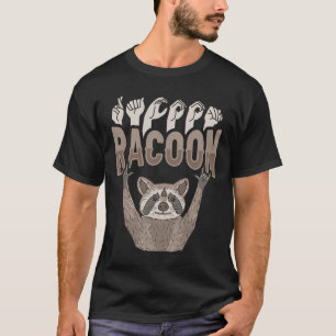 Camiseta ILY Racoon ASL Hand Gesture Deaf Hearing Loss Awar