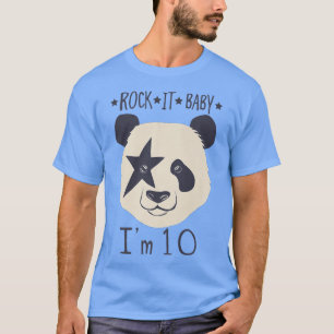 Camiseta I'm 10 Panda Bear 10th Birthday Ten Years Rock it 