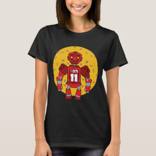 Camiseta Im 11 Birthday Themed Robot