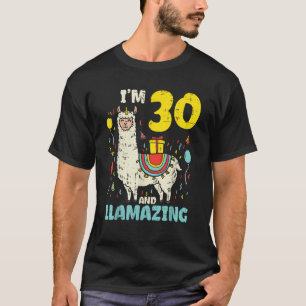 Camiseta Im 30 Llamando 30 cumpleaños Llama Cute Alpaca