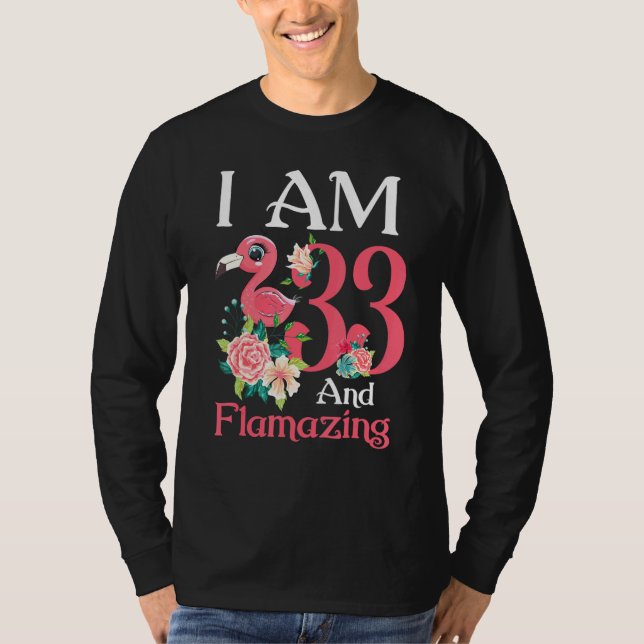 Camiseta Im 33 Y Flaminosas Flamingo 33 Años Mujeres B (Anverso)