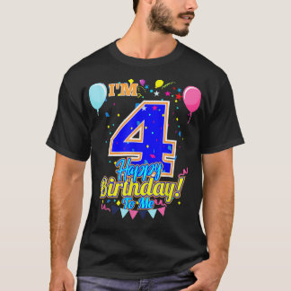 Camiseta I'm 4 Years Old Happy Birthday to Me 4th Birthday 