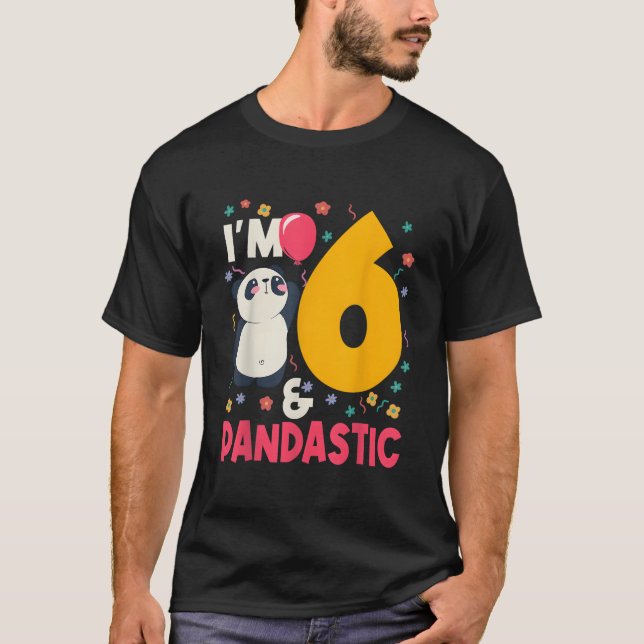 Camiseta I'M 6 Pandastic Panda Py Celebration 6Th (Anverso)