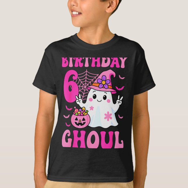 Camiseta I'm 6 Years Old Girls Cute Ghost It's My 6th Birth (Anverso)