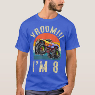 Camiseta I'm 8 Years Old Vroom 8th Birthday Party Truck Car