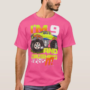 Camiseta I'm 9 And Crushing It - Monster Truck 9 Years Old 