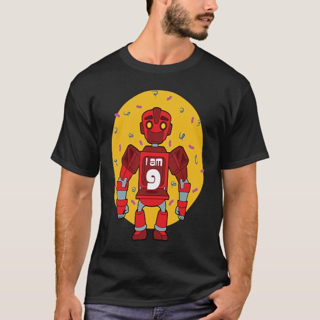 Camiseta Im 9 Birthday Themed Robot (Anverso)