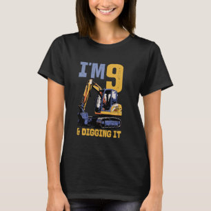 Camiseta Im 9 Y Excavador De Ti Excavator Niños Cumpleaños