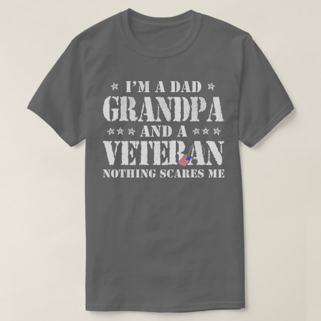 Camiseta I'm A Dad Grandpa Veteran Father's Day Men  (Diseño del anverso)