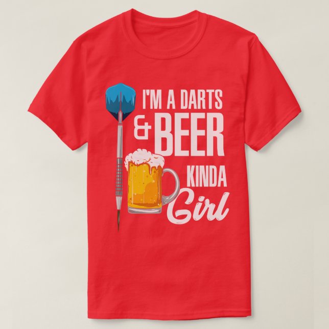 Camiseta Im A Darts Beer Kinda Chica (Diseño del anverso)