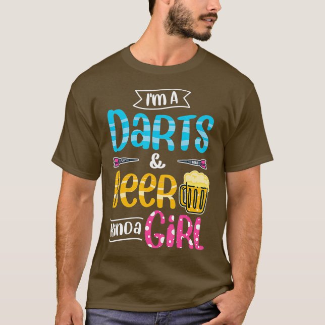 Camiseta Im A Darts Beer Kinda Chica - Funny Dart Player (Anverso)