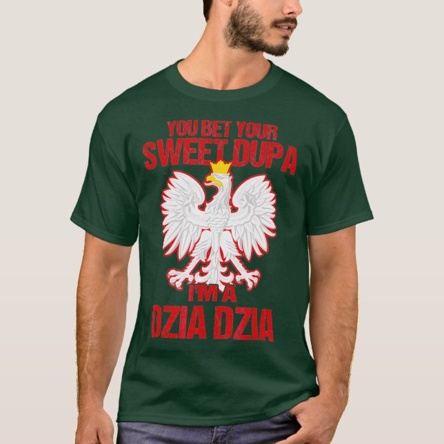 Camiseta Im A Dzia Dzia Abuelo Polaco Cute Regalo (Anverso)