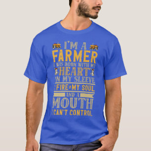 Camiseta I'm A Farmer I Was Born With My Heart On My Sleeve