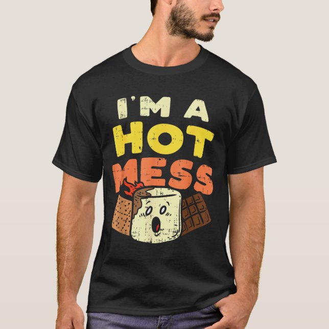 Camiseta Im A Hot Mess Marshmallow Smores Summer Campfire C (Anverso)