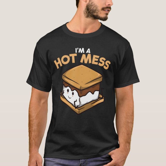 Camiseta Im A Hot Mess SMores Marshmallow Camping Smores fa (Anverso)