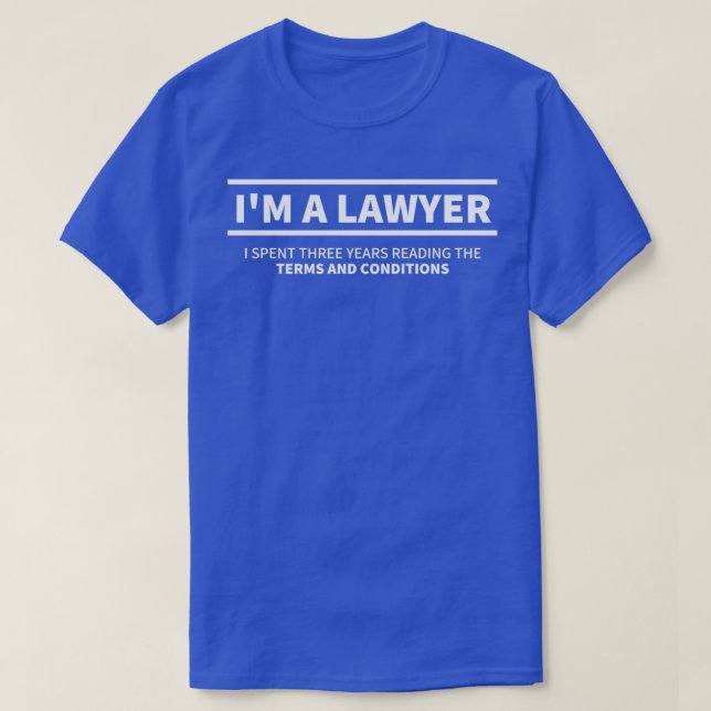 Camiseta IM A LAWYER Texto en blanco (Diseño del anverso)