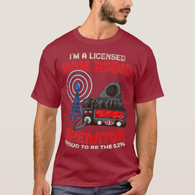 Camiseta Im A Licensed Ham Radio Operator - Ham Radio (Anverso)