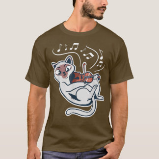 Camiseta Im A Meowsician Violin Playing Cat Gift