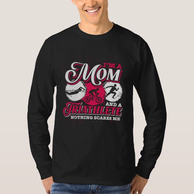 Camiseta Im A Mom And A Triathlete Triathlon (Anverso)