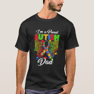 Camiseta I'm A Proud Autism Dad Autism Awareness Butterfly
