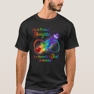 Camiseta Im A Proud Daughter Of A Wonderful Dad In Heaven
