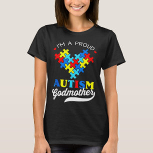 Camiseta Im A Proud Godmother Autism Awareness Autistic God