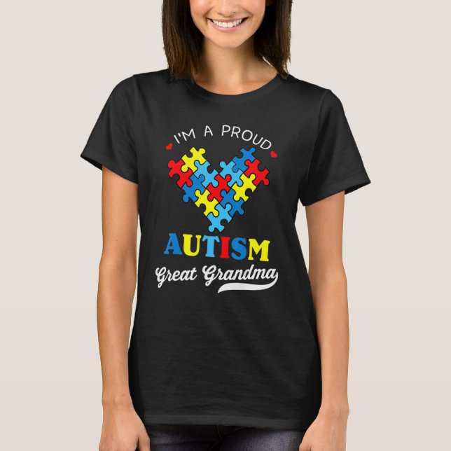 Camiseta I'm A Proud Great Grandma Autism Awareness Autisti (Anverso)