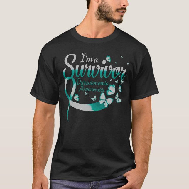 Camiseta I'm A Survivor Dysautonomia Awareness Butterfly Ri (Anverso)