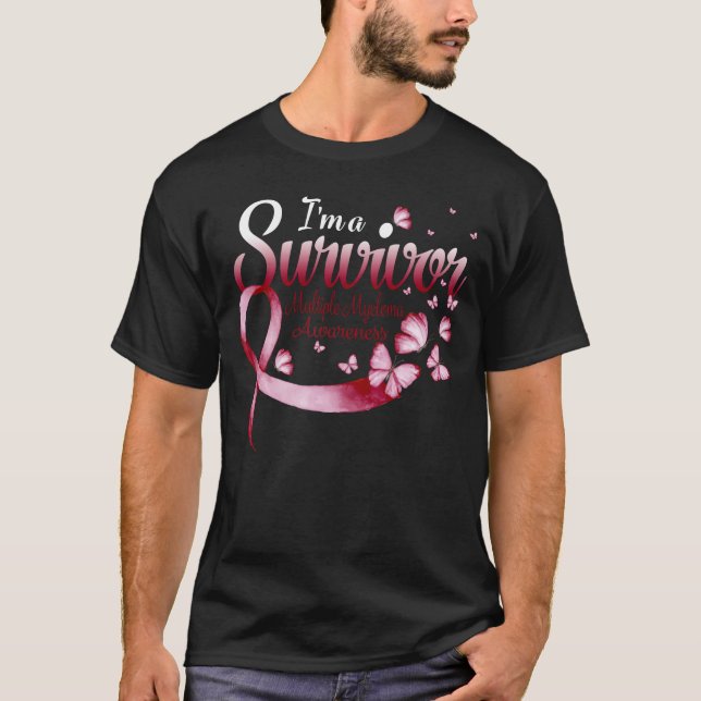 Camiseta I'm A Survivor Multiple Myeloma Awareness Butterfl (Anverso)