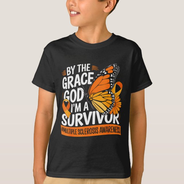 Camiseta Im A Survivor Orange Ribbon Multiple Sclerosis Awa (Anverso)