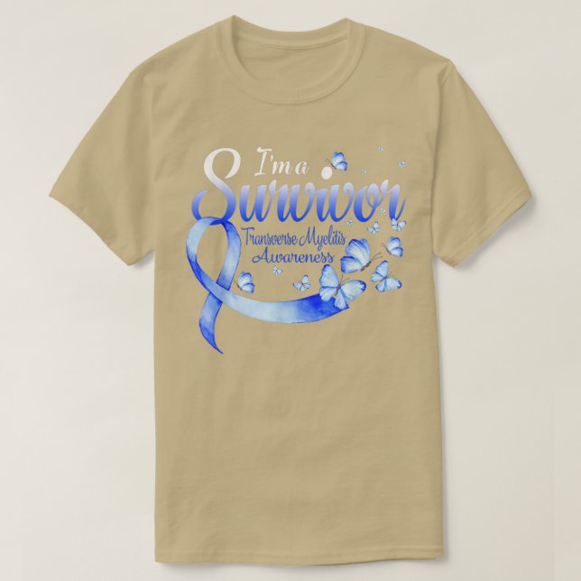 Camiseta I'm A Survivor Transverse Myelitis Awareness Butte (Diseño del anverso)