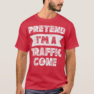 Camiseta Im A Traffic Cone Costume Naranja Lazy Halloween 5