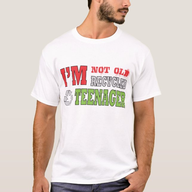 Camiseta Im adolescente reciclado Im no viejo (Anverso)