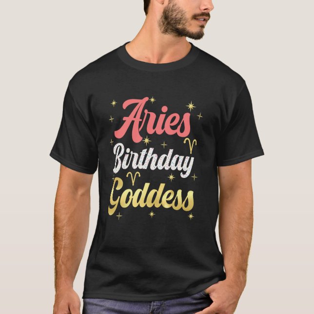 Camiseta Im An Aries Diosa De Cumpleaños Aries Mujeres Chic (Anverso)