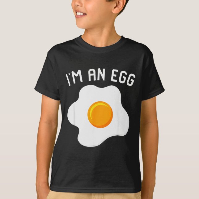 Camiseta I'm An Egg Costume Funny Halloween Present Fried E (Anverso)