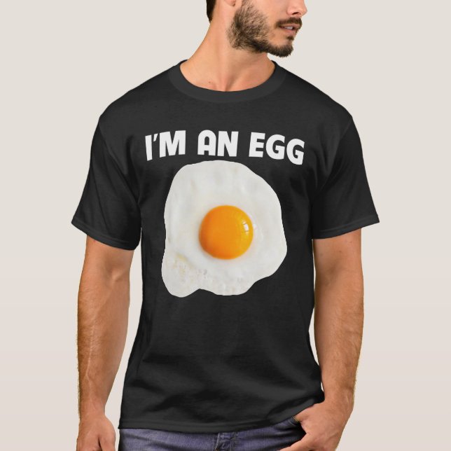 Camiseta I'm An Egg Costume Gift Halloween Fried Egg Costum (Anverso)