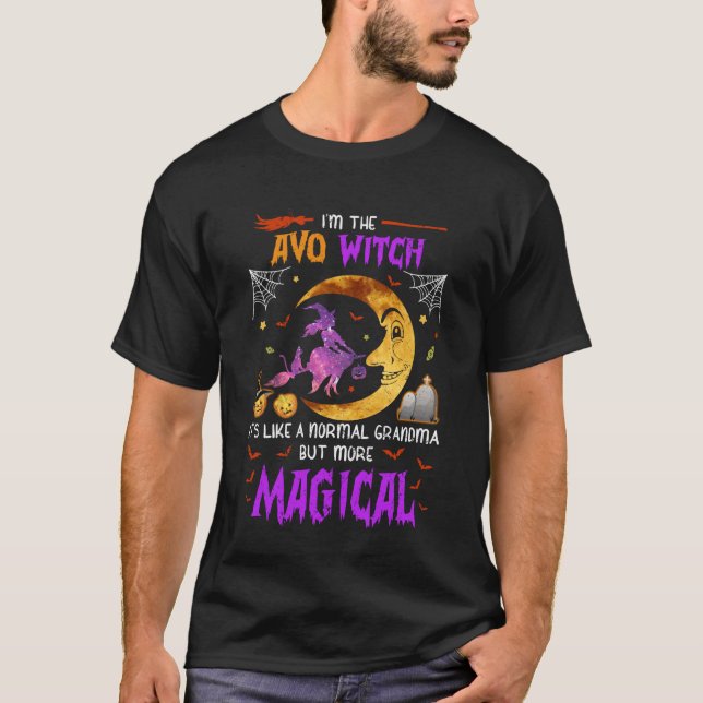 Camiseta I'm AVO Witch Portuguese Grandma Magical Halloween (Anverso)