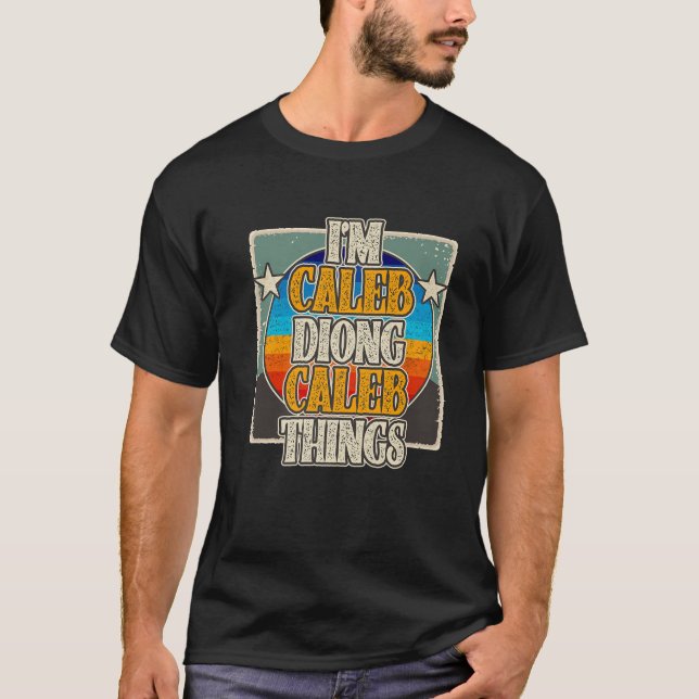 Camiseta I'm CALEB DOING CALEB THINGS Funny Christmas (Anverso)