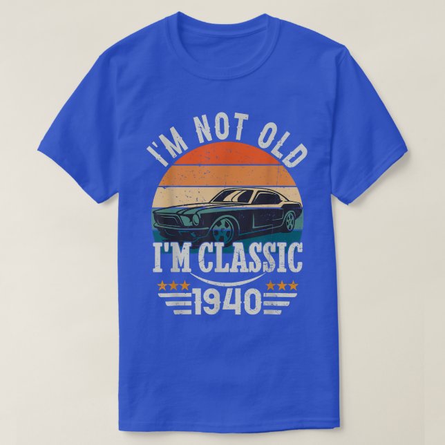 Camiseta Im Classic Car 82nd Birthday Gift De 82 Años (Diseño del anverso)