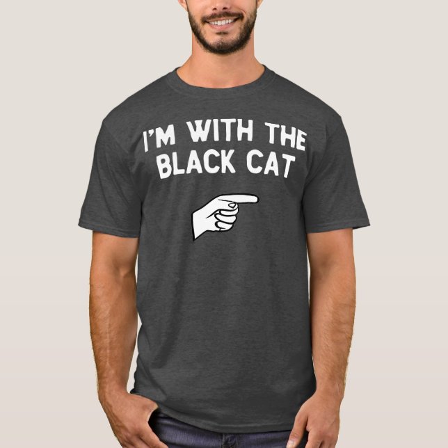 Camiseta Im Con El Costume De Gato Negro Halloween Coincidi (Anverso)