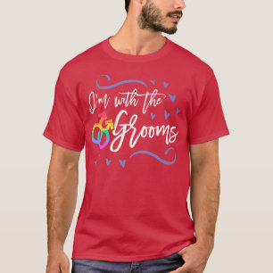Camiseta Im Con La Bach De La Boda Gay LGBTQ De Grooms