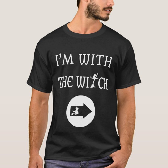 Camiseta Im con la bruja Halloween divertido (Anverso)