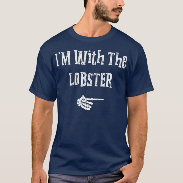 Camiseta Im Con Parejas Funny De Lobster Halloween (Anverso)