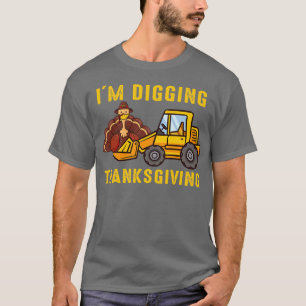Camiseta Im Digging Thankding Turquía Tractor Toddler Kid