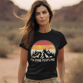 Camiseta I'm Done Peopling Vintage Sunset Mountain