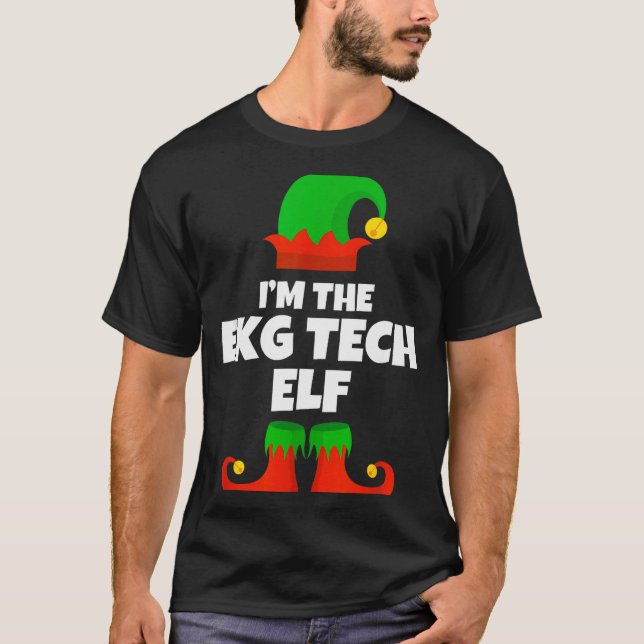 Camiseta I'm Ekg Tech Elf Family Pajama Christmas Electroca (Anverso)