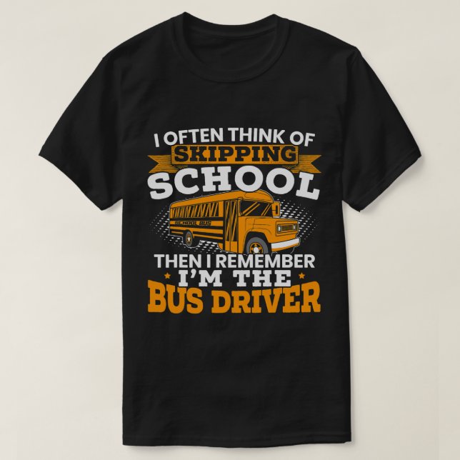 Camiseta Im El Servicio De La Escuela De Entrega De Autobus (Diseño del anverso)